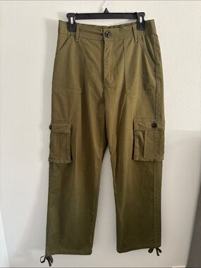 High Waisted Olive Cargo Pants